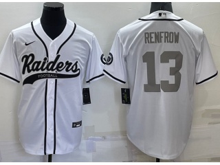 Las Vegas Raiders #13 Hunter Renfrow Baseball Jersey White 