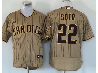 Nike San Diego Padres #22 Juan Soto Flexbase Jersey Tan 