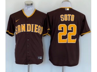 Nike San Diego Padres #22 Juan Soto Cool Base Jersey Brown 