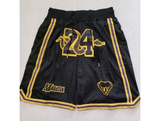 Los Angeles Lakers #24 Kobe Bryant Snake City Just Don Shorts Black