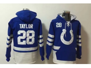 Indianapolis Colts #28 Jonathan Taylor Hoodies Blue