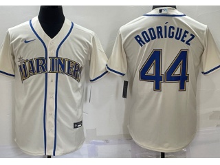 Nike Seattle Mariners #44 Julio Rodriguez Cool Base Jersey Cream