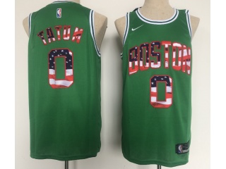 Boston Celtics #0 Jayson Tatum  July 4th Jersey Green