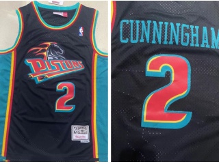 Detroit Pistons #2 Cade Cunningham Throwback Jersey Black