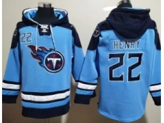 Tennessee Titans #22 Derrick Henry Hoodies Baby Blue
