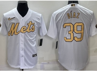 Nike New York Mets #39 Edwin Diaz 2022 All Star Jerseys White 