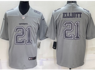 Dallas Cowboys #21 Ezekiel Elliott Atmosphere Jersey Grey