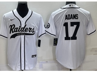 Las Vegas Raiders #17 Davante Adams Baseball Jersey White