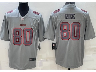 San Francisco 49ers #80 Jerry Rice Atmosphere Jersey Grey