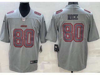San Francisco 49ers #80 Jerry Rice Atmosphere Jersey Grey 