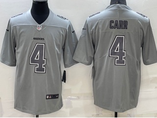 Las Vegas Raiders #4 Derek Carr Atmosphere Jersey Grey