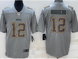 Green Bay Packers #12 Aaron Rodgers Atmosphere Jersey Grey