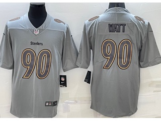 Pittsburgh Steelers #90 T.J. Watt Atmosphere Jersey Grey