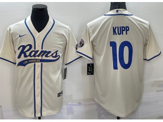 Los Angeles Rams #10 Cooper Kupp Baseball Jersey Cream