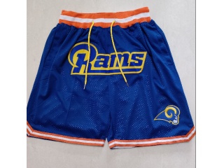 Los Angeles Rams Just Don Shorts Blue With Stripres