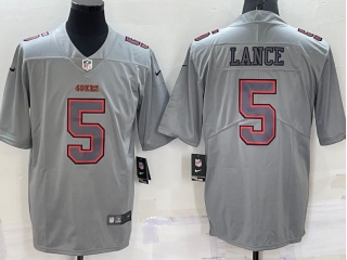 San Francisco 49ers #5 Trey Lance Atmosphere Jersey Grey