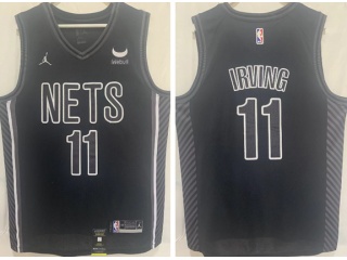 Jordan Brooklyn Nets #11 Kyrie Irving  22-23 Jersey Black