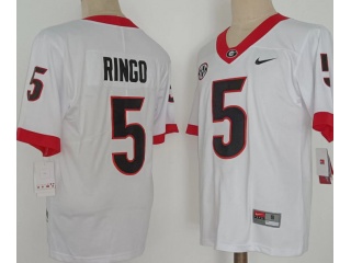 Georgia Bulldogs #5 Kelee Ringo Limited Jersey White 