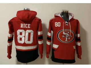 San Francisco 49ers #80 Jerry Rice Hoodies Red 