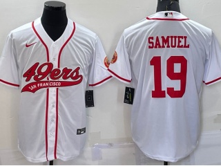San Francisco 49ers #19 Deebo Samuel Baseball Jersey White