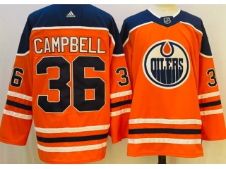 Edmonton Oilers # 36 Jack Campbell Jersey Orange 