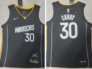 Nike Golden State Warriors #30 Stephen Curry MVP 75th Jersey Black