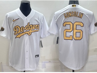 Nike Los Angeles Dodgers #26 Tony Gonsolin 2022 All Star Cool Base Jersey White