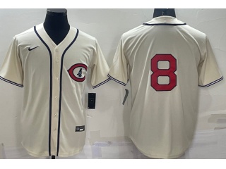 Nike Chicago Cubs #8 Cool Base Jersey Cream Of Field