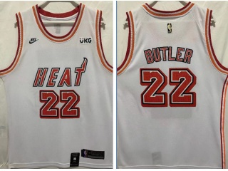 Nike Miami Heat #22 Jimmy Butler Throwback Jersey White