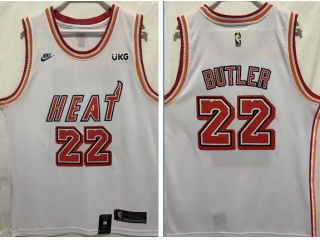 Nike Miami Heat #22 Jimmy Butler Throwback Jersey White 