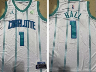 Jordan Charlotte Hornets #1 Lamelo Ball Jersey White