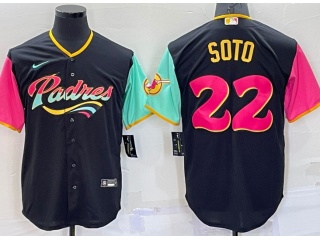 Nike San Diego Padres #22 Juan Soto City Cool Base Jersey Black