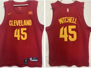 Nike Cleveland Cavaliers #45 Donovan Mitchell 2022-23 Jersey Red