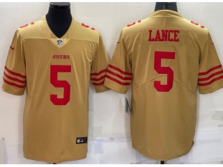 San Francisco 49ers #5 Trey Lance Limited Jersey Gold  