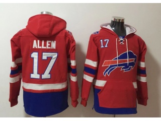 Buffalo Bills #17 Josh Allen Hoodies Red 