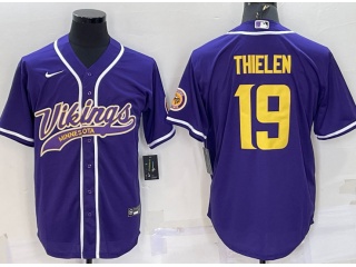 Minnesota Vikings #19 Adam Thielen Color Rush Baseball Jersey Purple
