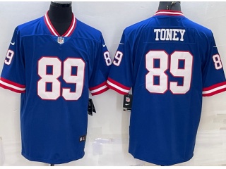 New York Giants #89 Kadarius Toney New Style Vapor Limited Jersey Blue 