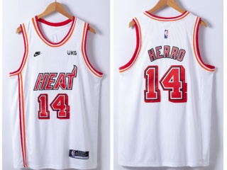 Nike Miami Heat #14 Tyler Herro Throwback Jersey White