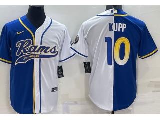 Los Angeles Rams #10 Cooper Kupp  Baseball Jersey Blue And White 