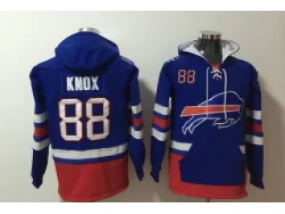 Buffalo Bills #88 Dawson Knox Hoodies Blue