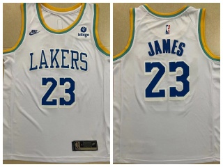 Nike Los Angeles Lakers #23 Lebron James Throwback 22-23 Season Jersey White