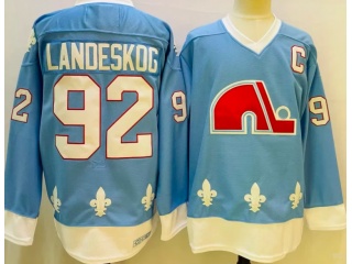 Colorado Avalanche #92 Gabriel Landeskog Throwback Jersey Blue