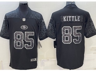 San Francisco 49ers #85 George Kittle RFLCTV Limited Jersey Black