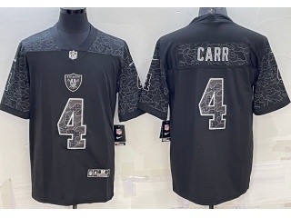 Las Vegas Raiders #4 Derek Carr RFLCTV Limited Jersey Black