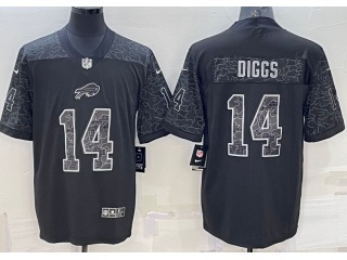 Buffalo Bills #14 Stefon Diggs RFLCTV Limited Jersey Black 