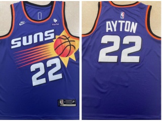 Nike Phoenix Suns #22 Deandre Ayton Throwback Jersey Purple