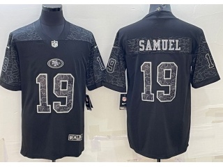 San Francisco 49ers #19 Deebo Samuel Black RFLCTV Limited Jersey Black