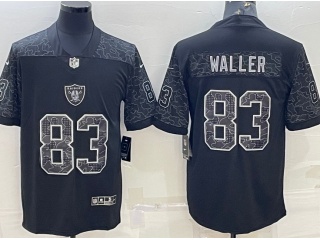Las Vegas Raiders #83 Darren Waller Black RFLCTV Limited Jersey Black