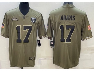 Las Vegas Raiders #17 Davante Adams 2022 Salute To Service Jersey Green 