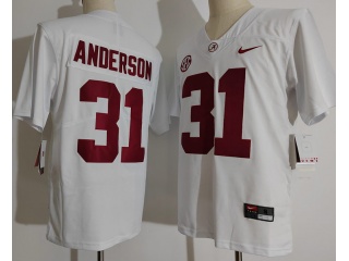Alabama Crimson Tide #31 Will Anderson Jr. Jersey White